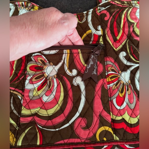 Vera Bradley Mandy Purse Tote Handbag Multicolor Puccini Pattern Retire 2008 - Picture 2 of 7